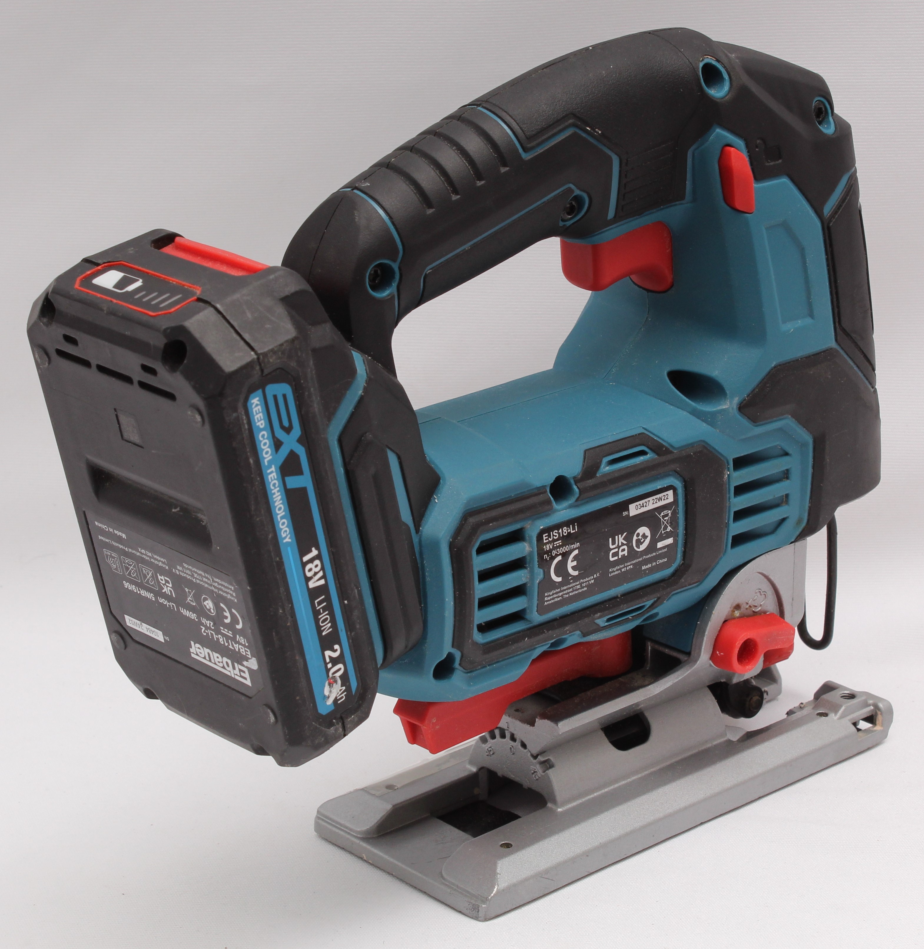 Pre-owned Erbauer 18V EJS18-Li Cordless Jigsaw & 2.0Ah Battery (U ...